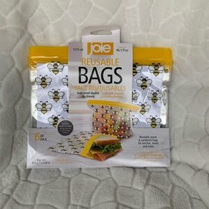 Joie Bee Reusable Bags with Zip 6 Pc
